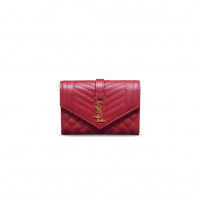 YSL MONOGRAM SMALL ENVELOPE WALLET 651026 (13.5*9.5*3cm)